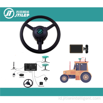 Autosteering menggunakan GNSS dan RTK untuk menavigasi traktor